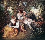 WATTEAU, Antoine The Love Song oil